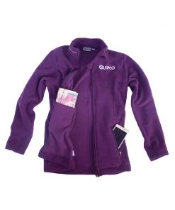 QUIPCO Adventure Travel Clothing Tundra 200 Fleece Women's Jacket - Purple