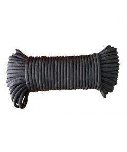 QUIPCO S.O.S Paracord - High Strength Utility Cord - Black - 50 Feet / 15 Metres