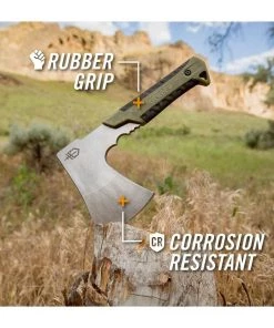 GERBER Pack Hatchet (Axe) + Sheath - Flat Sage Green Survival Knives And Multi-tools